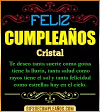 GIF Frases de Cumpleaños Cristal